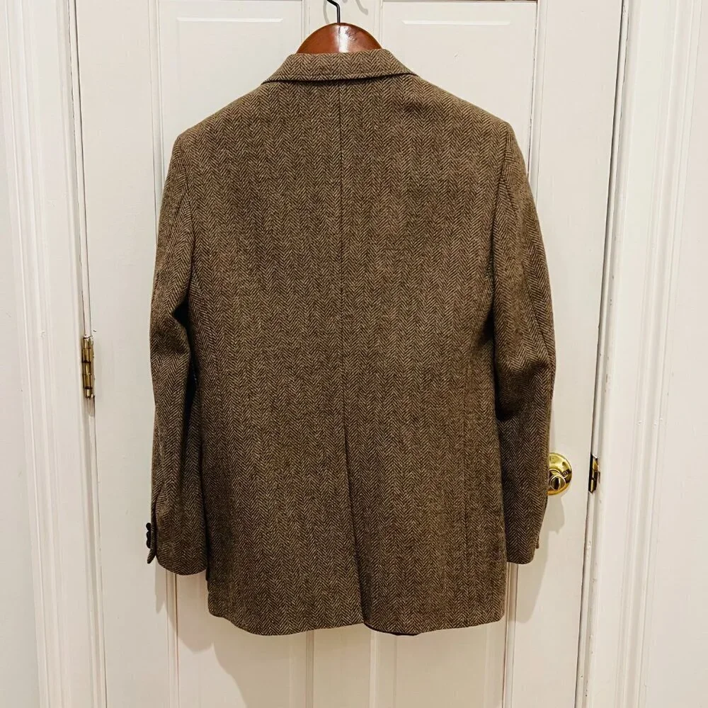 VTG Men’s Imperial By Haggar Wool Tweed Herringbone Blazer Jacket 38 R USA